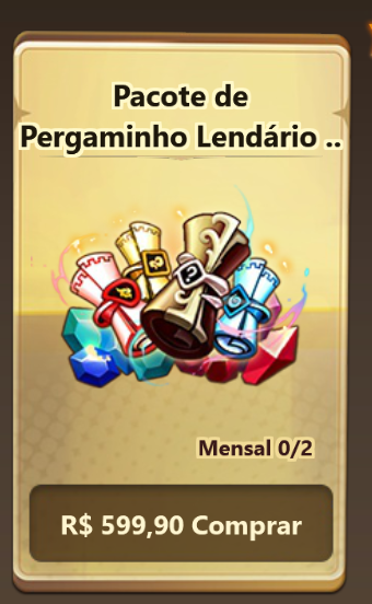 Pacote de Pergaminho Lendário